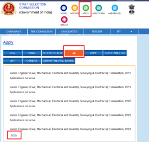 SSC JE Recruitment 2023