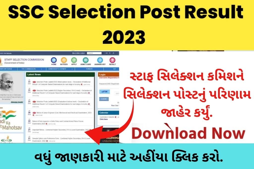 SSC Selection Post Result 2023